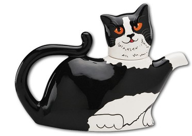 Cats, Tuxedo cats, Black & White Cat, Teapot, housewear